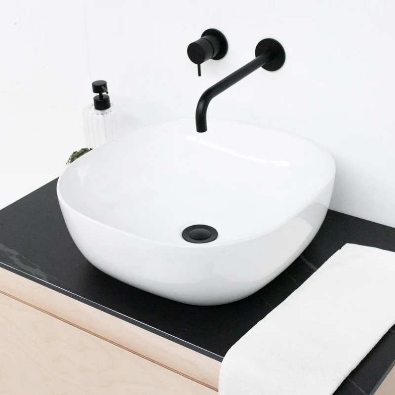 Lavabo de baño de porcelana redondo - Alexis V
