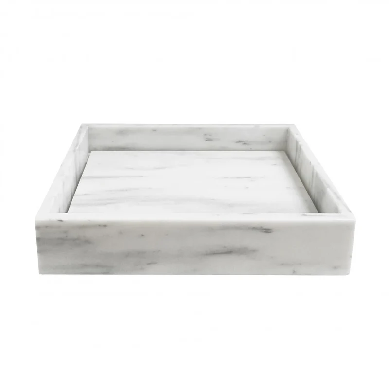 Lavabo de mármol blanco George - Con placa base