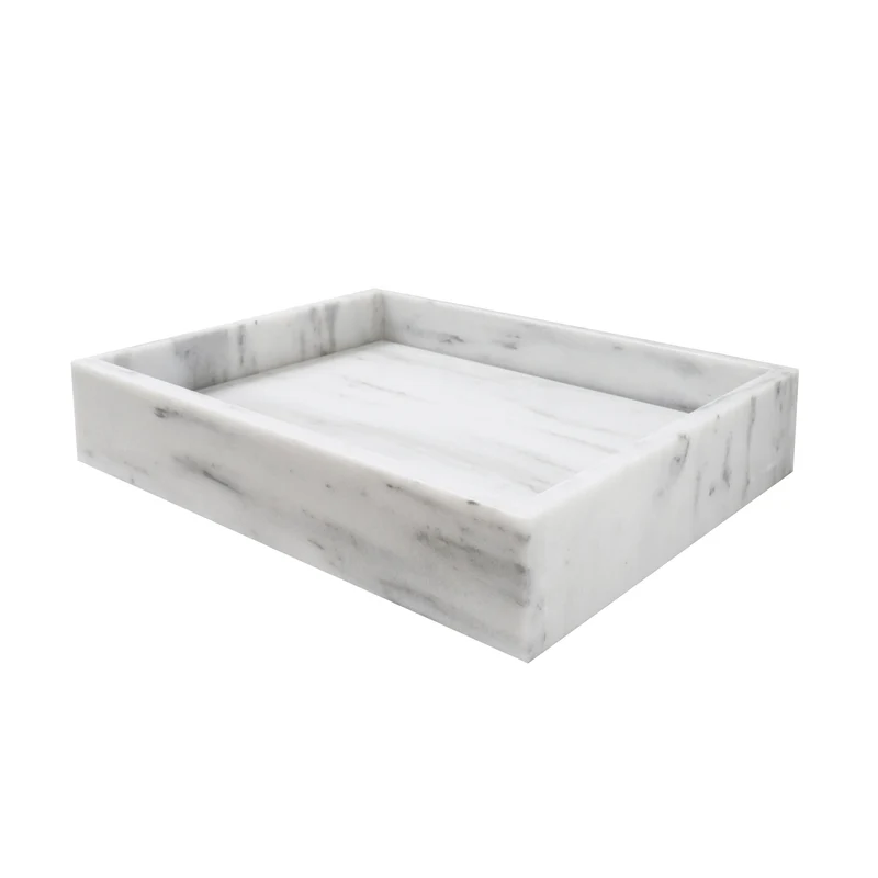 Lavabo de mármol blanco George - Con placa base