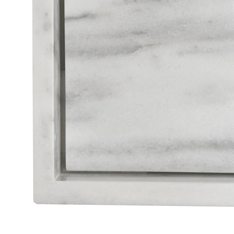 Lavabo de mármol blanco George - Con placa base