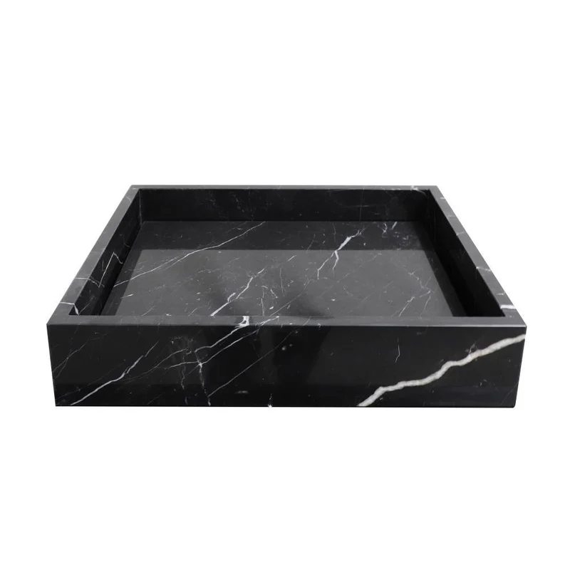 Lavabo Mármol Negro - George - Con placa base
