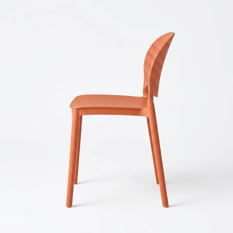 Set de 4 Sillas Florida, Color Terracota, con Espaldar y Diseño Moderno