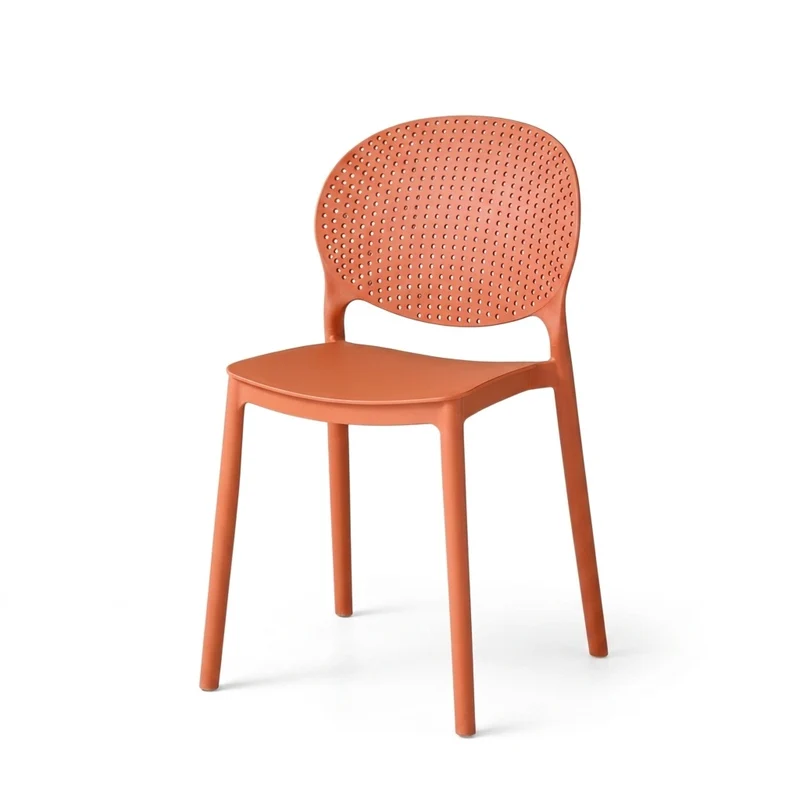 Set de 4 Sillas Florida, Color Terracota, con Espaldar y Diseño Moderno