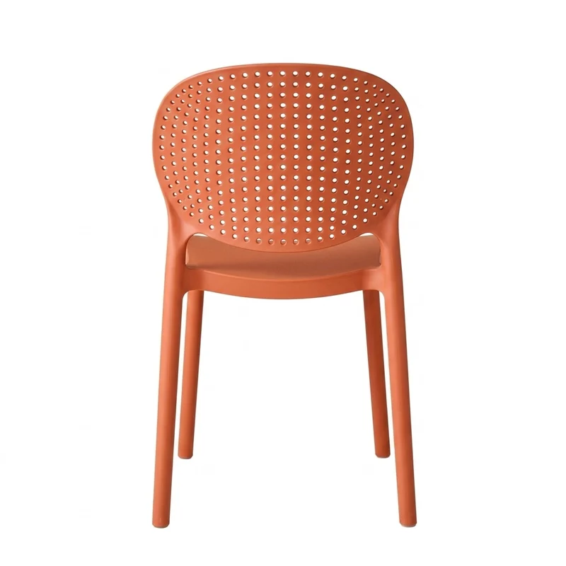 Set de 2 Sillas Florida, Color Terracota, con Espaldar y Diseño Moderno