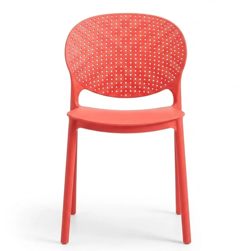 Set de 2 Sillas Florida, Color Rojo, con Espaldar y Diseño Moderno