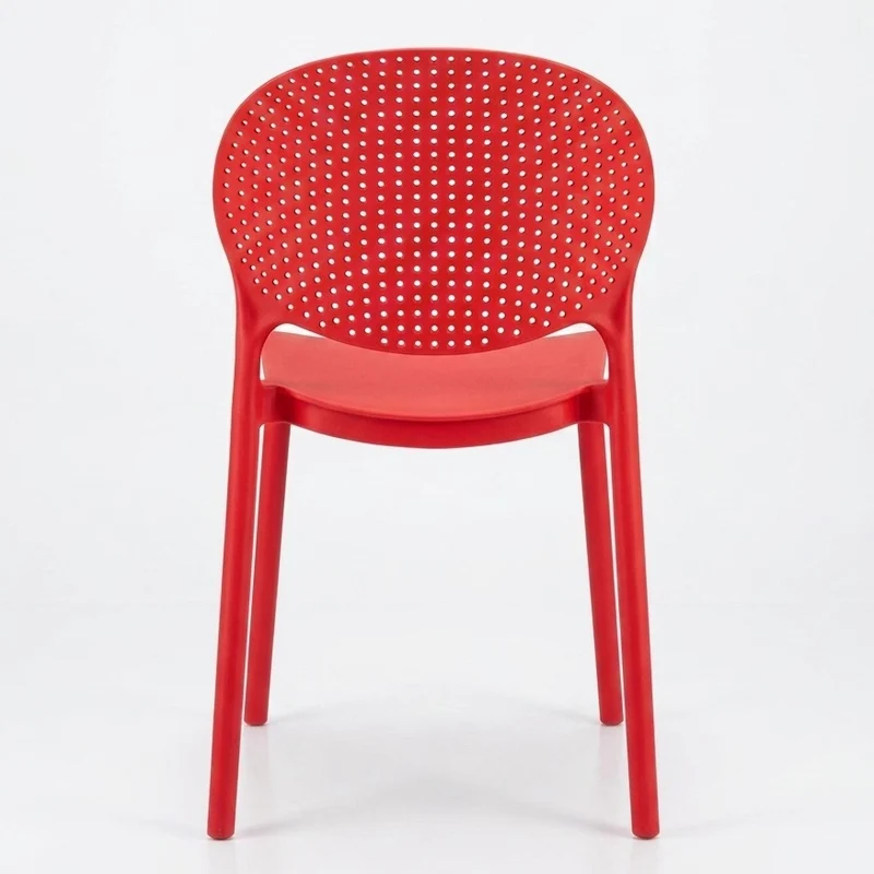 Set de 2 Sillas Florida, Color Rojo, con Espaldar y Diseño Moderno