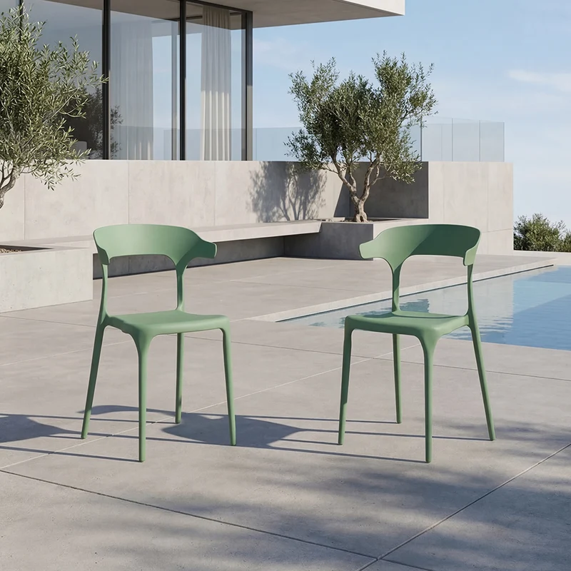 Set de 2 Sillas Elena, Color Verde, Diseño Moderno