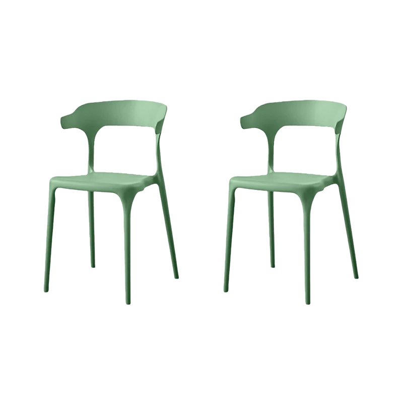 Set de 2 Sillas Elena, Color Verde, Diseño Moderno