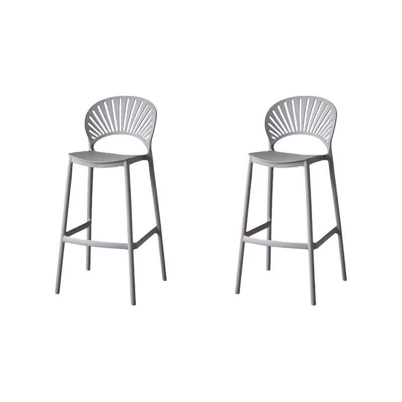 Set de 2 Sillas para Bar Paraíso, Color Gris Oscuro, Diseño Moderno