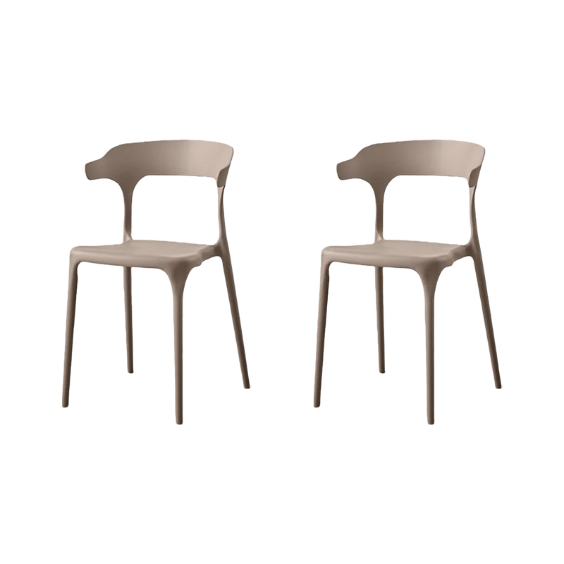 Set de 2 Sillas Elena, Color Taupe, Diseño Moderno
