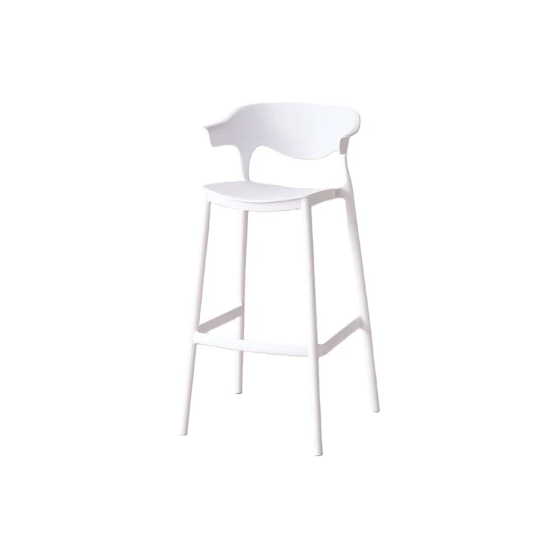 Set de 2 Sillas para Bar Elena, Color Blanco, Diseño Moderno