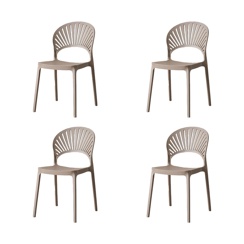 Set de 4 Sillas Paraíso, Color Taupe, con Espaldar y Diseño Moderno