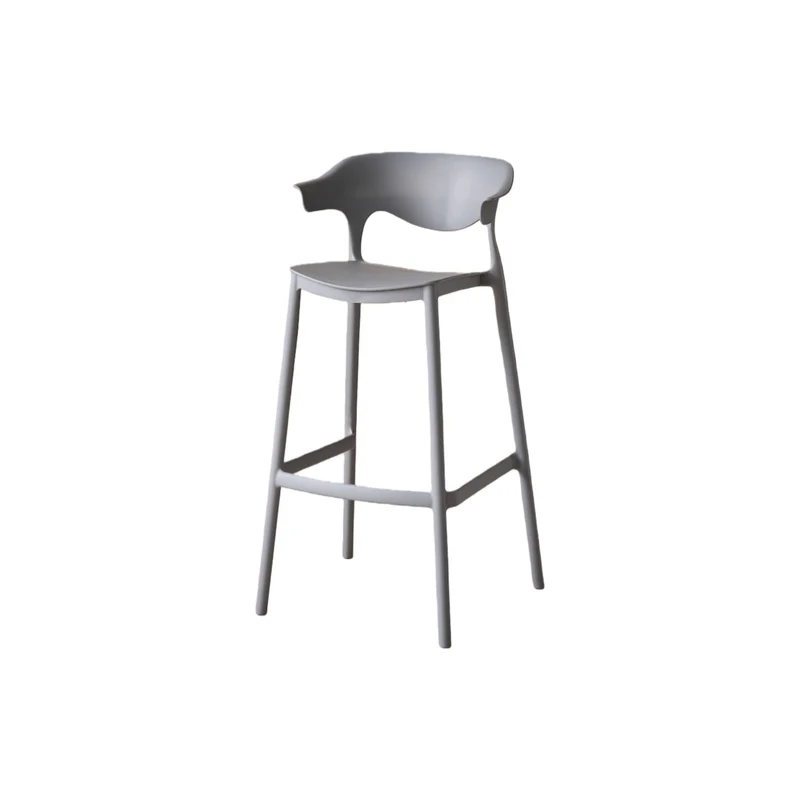 Set de 2 Sillas para Bar Elena, Color Gris Oscuro, Diseño Moderno