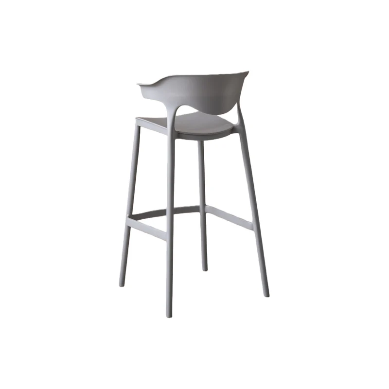 Set de 2 Sillas para Bar Elena, Color Gris Oscuro, Diseño Moderno