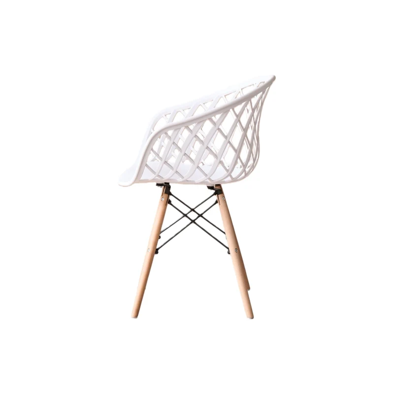 Set de 2 Sillas Oasis con Brazos, Color Blanco, con Espaldar