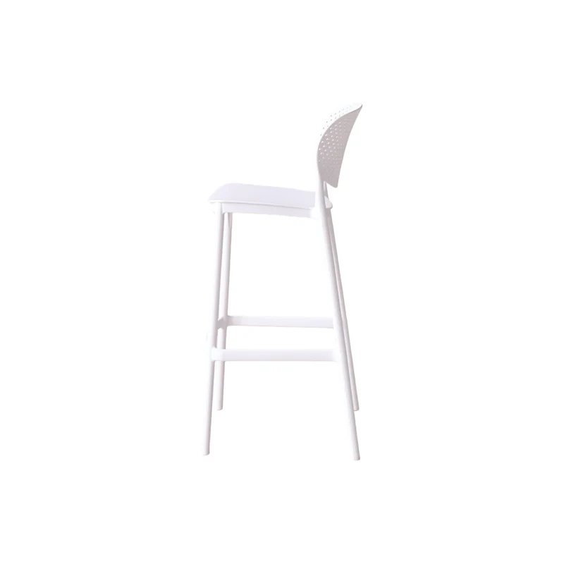 Set de 2 Sillas para Bar Río, Color Blanco, Diseño Moderno