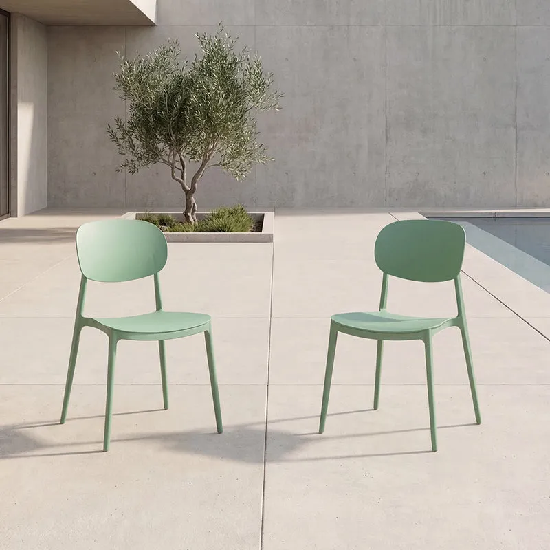 Set de 2 Sillas Milán, Color Verde, con Espaldar y Diseño Moderno