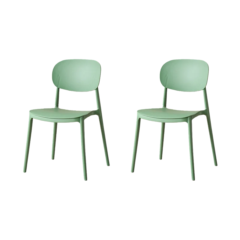 Set de 2 Sillas Milán, Color Verde, con Espaldar y Diseño Moderno