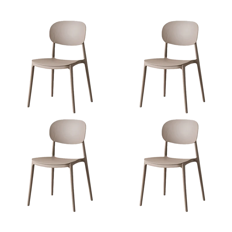 Set de 4 Sillas Milán, Color Taupe, con Espaldar y Diseño Moderno