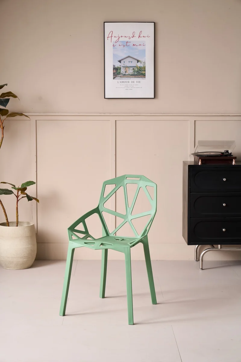 Set de 2 Sillas Roxy, Color Verde, con Espaldar y Diseño Moderno