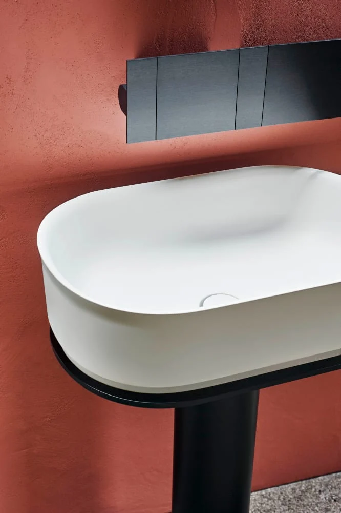 Grifo monomando de lavabo mural Sen
