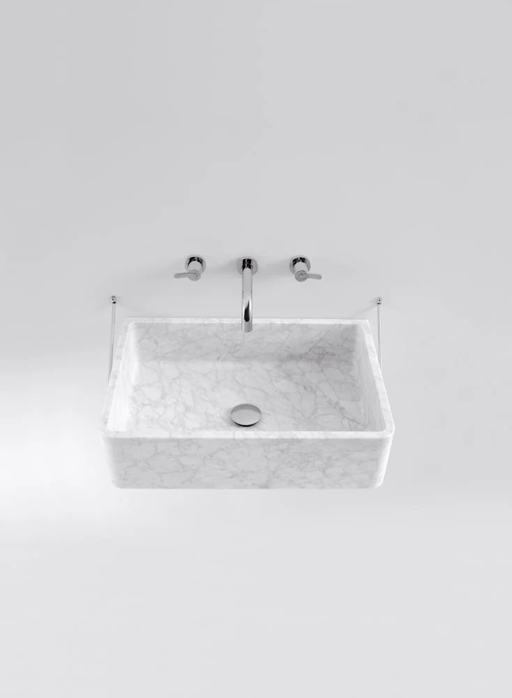 Lavabo con estructura en la pared Carrara