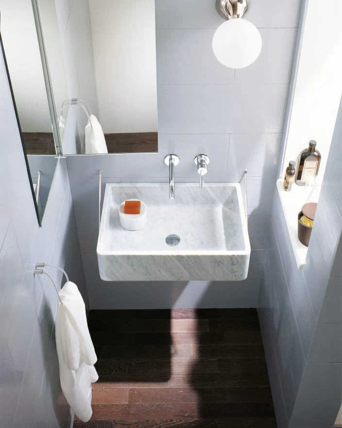 Lavabo con estructura en la pared Carrara