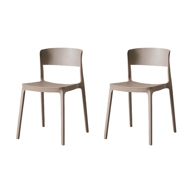 Set de 2 Sillas Mónaco, Color Taupe, con Espaldar y Diseño Moderno