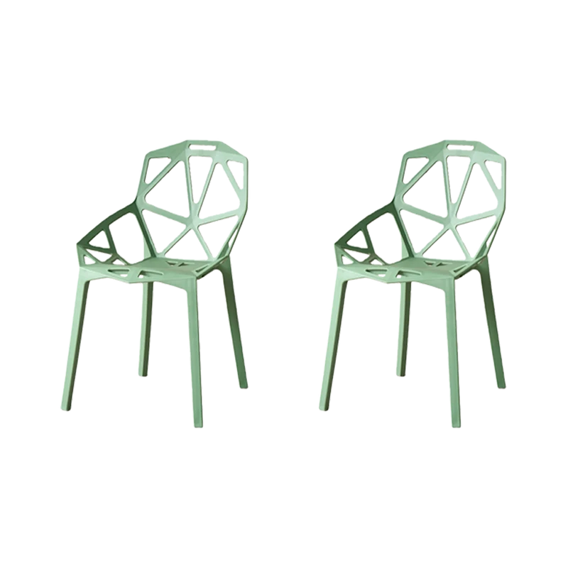 Set de 2 Sillas Roxy, Color Verde, con Espaldar y Diseño Moderno