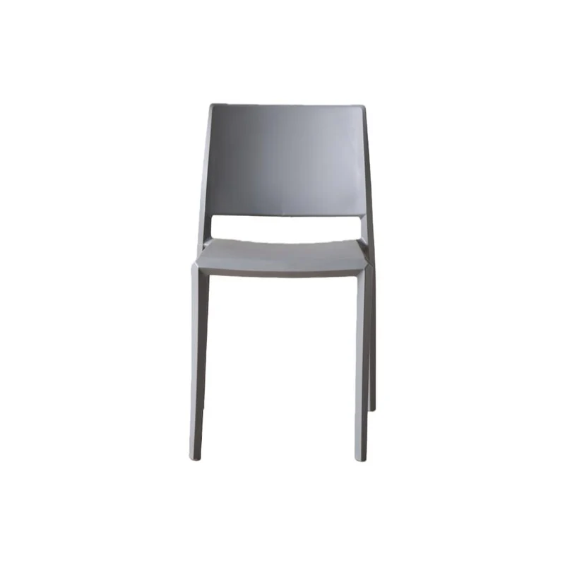 Set de 2 Sillas Toledo, Color Gris, con Espaldar Liso y Cuadrado, Diseño Moderno