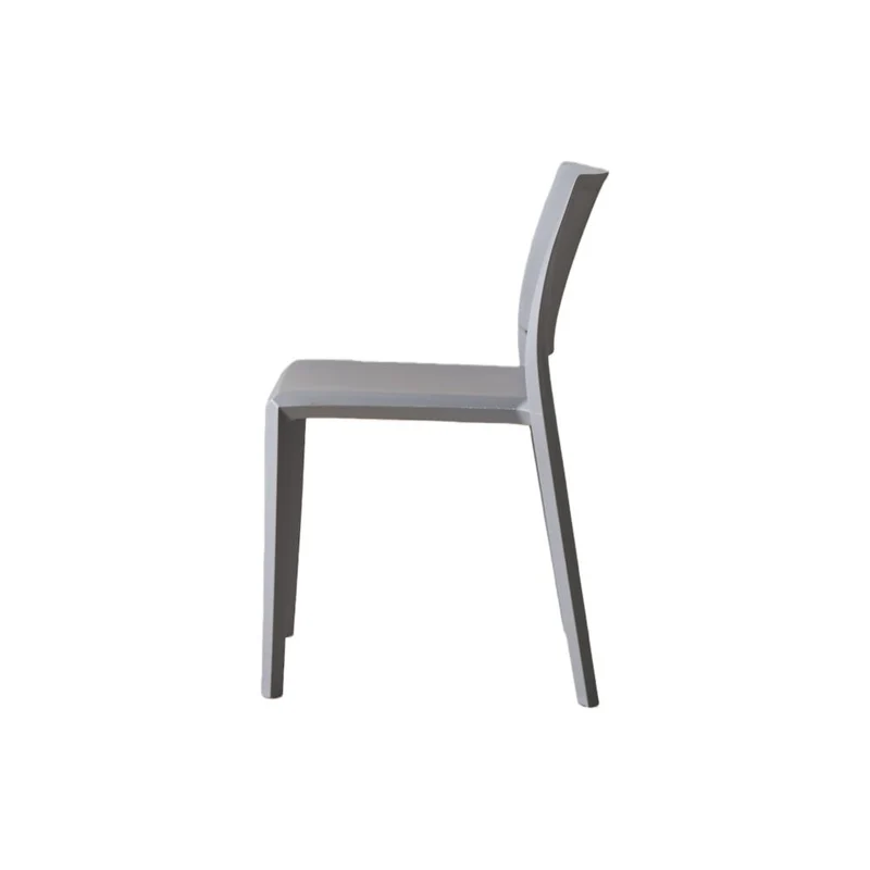 Set de 2 Sillas Toledo, Color Gris, con Espaldar Liso y Cuadrado, Diseño Moderno