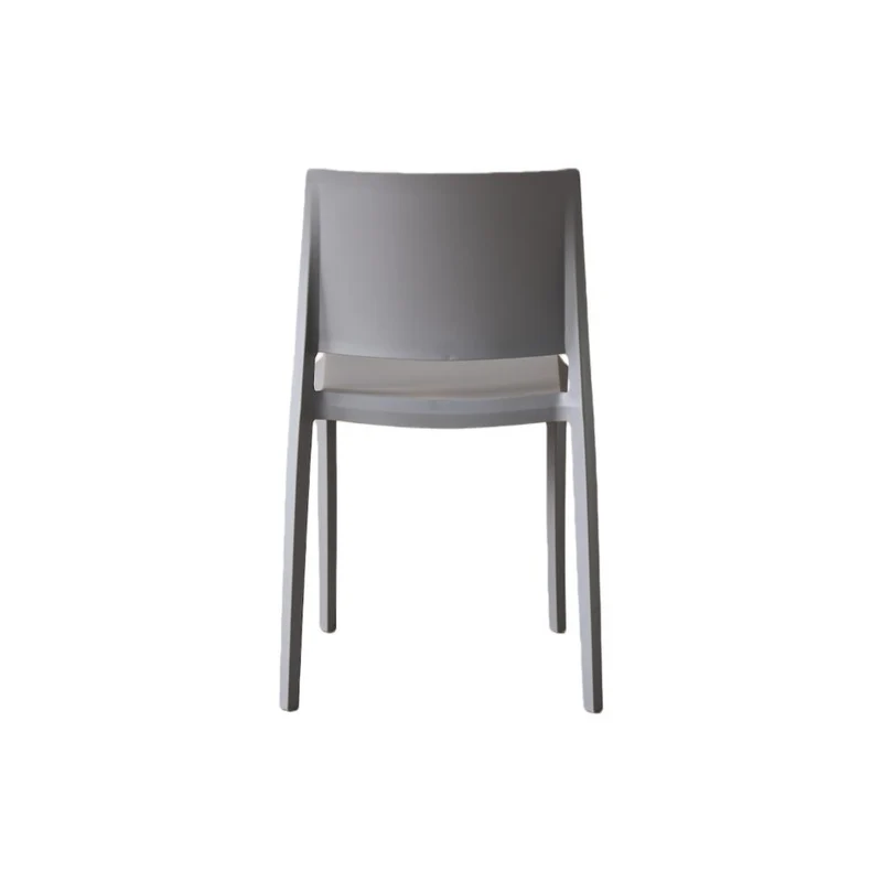 Set de 2 Sillas Toledo, Color Gris, con Espaldar Liso y Cuadrado, Diseño Moderno