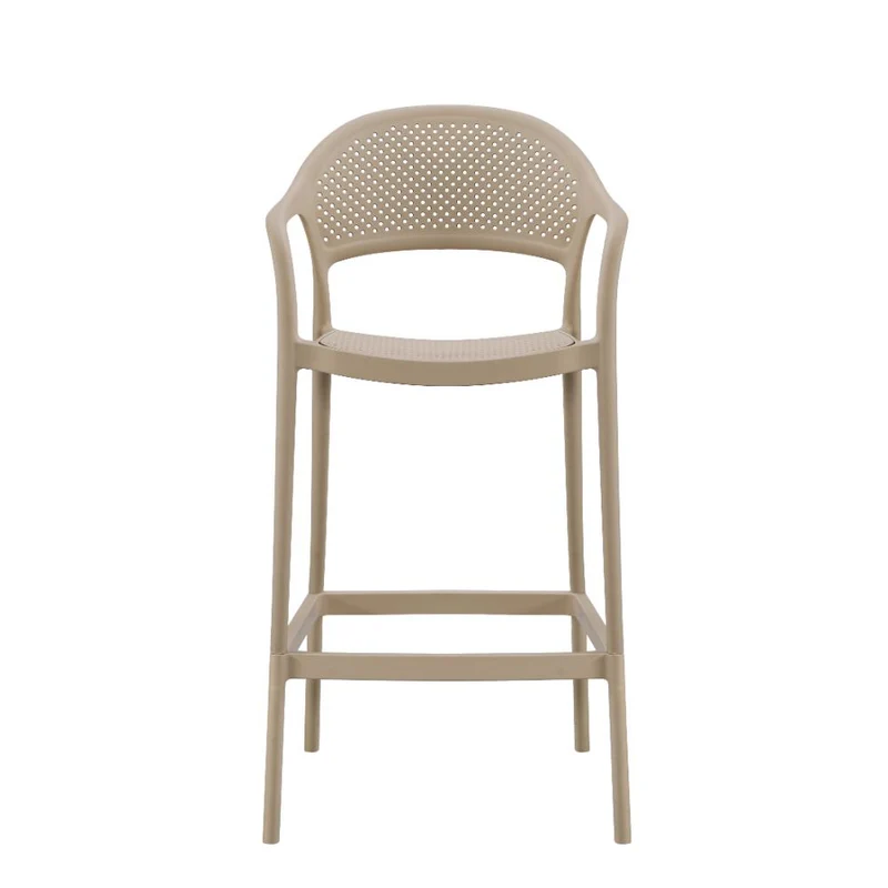 Set de 2 Sillas para Bar Curitiva, Taupe, con Reposa Pies Doble Proposito
