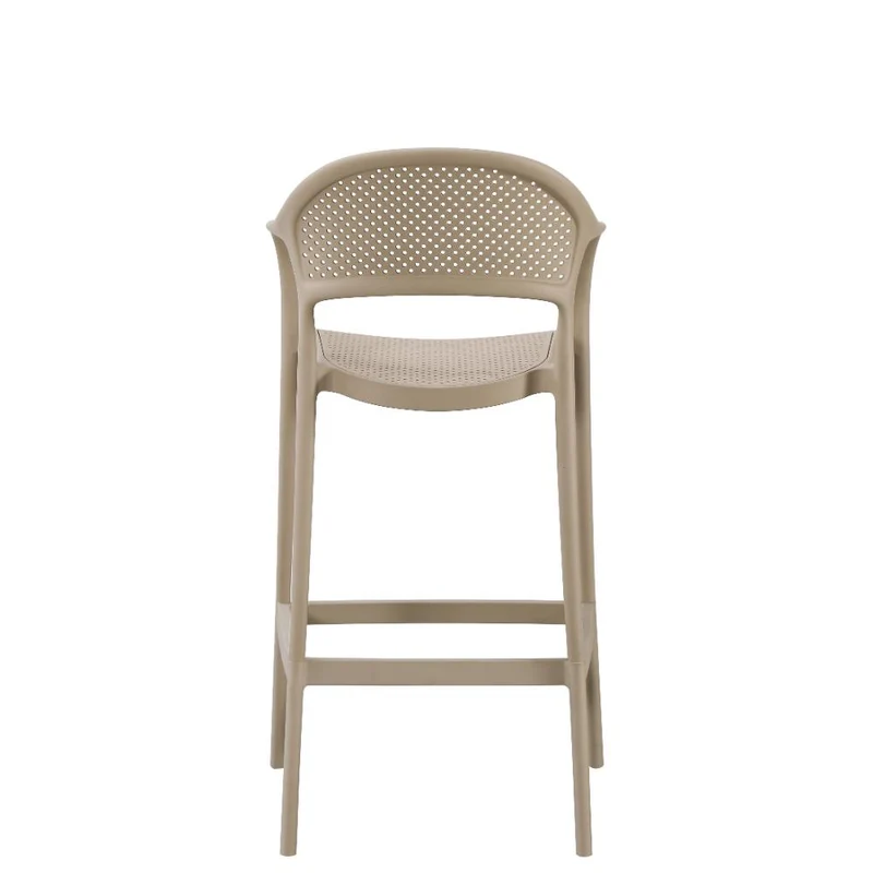 Set de 2 Sillas para Bar Curitiva, Taupe, con Reposa Pies Doble Proposito