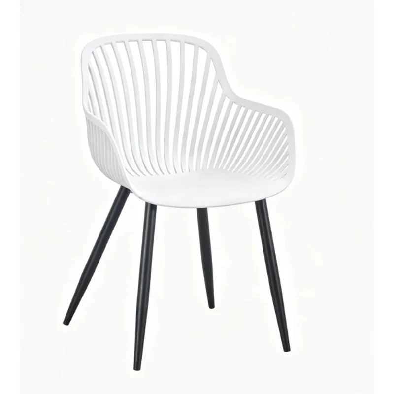 Set de 2 Sillas Victoria, Blanco, con Espaldar Minimalista y Diseño Moderno
