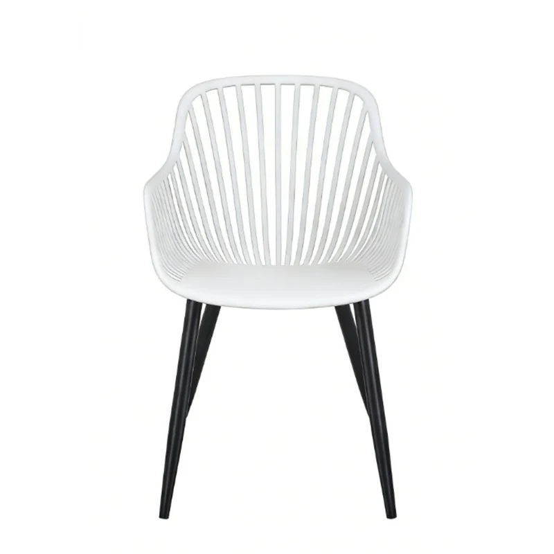Set de 2 Sillas Victoria, Blanco, con Espaldar Minimalista y Diseño Moderno