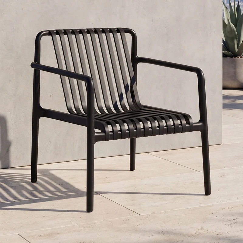 Set de 2 Sillas Lounge Parma, Negro, con Espaldar y Diseño Moderno