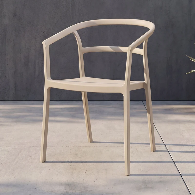 Set de 2 Sillas Porto, Taupe, con Espaldar Minimalista y Diseño Moderno