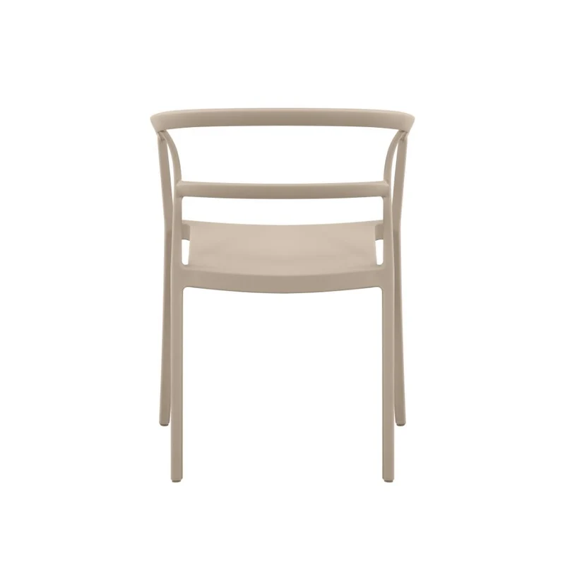 Set de 2 Sillas Porto, Taupe, con Espaldar Minimalista y Diseño Moderno