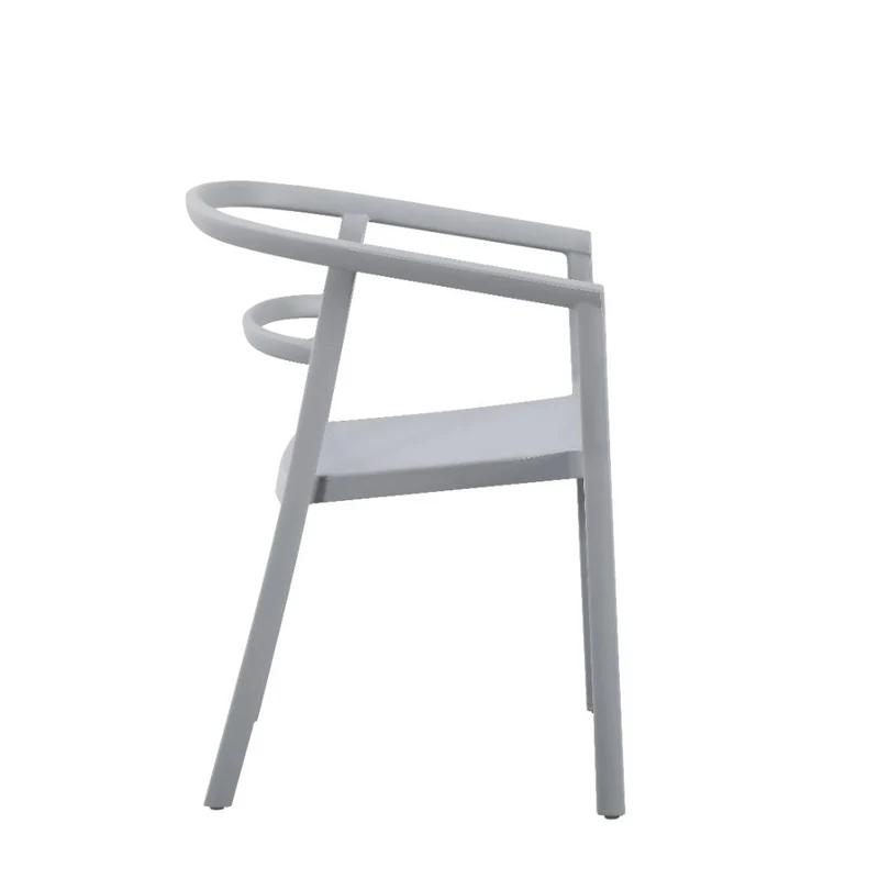 Set de 2 Sillas Porto, Gris, con Espaldar Minimalista y Diseño Moderno