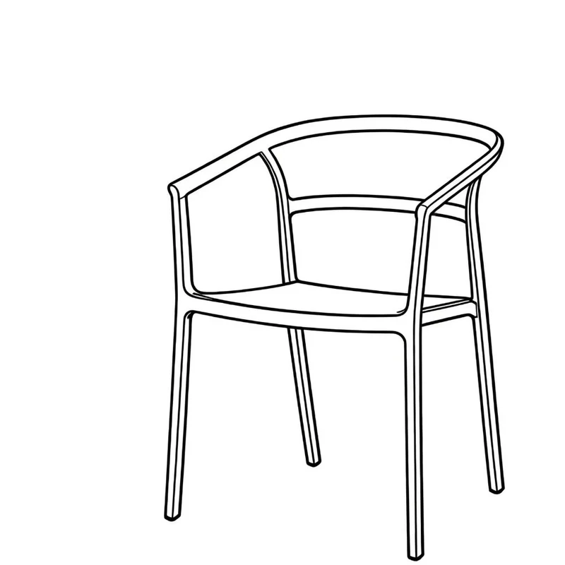Set de 2 Sillas Porto, Gris, con Espaldar Minimalista y Diseño Moderno