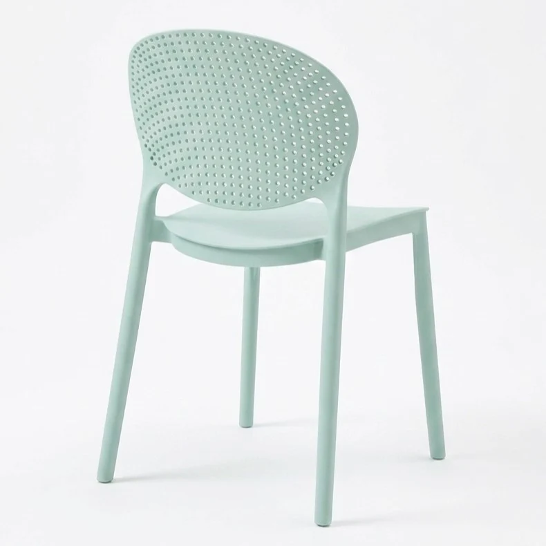 Set de 2 Sillas Florida, Color Azul Claro, con Espaldar y Diseño Moderno