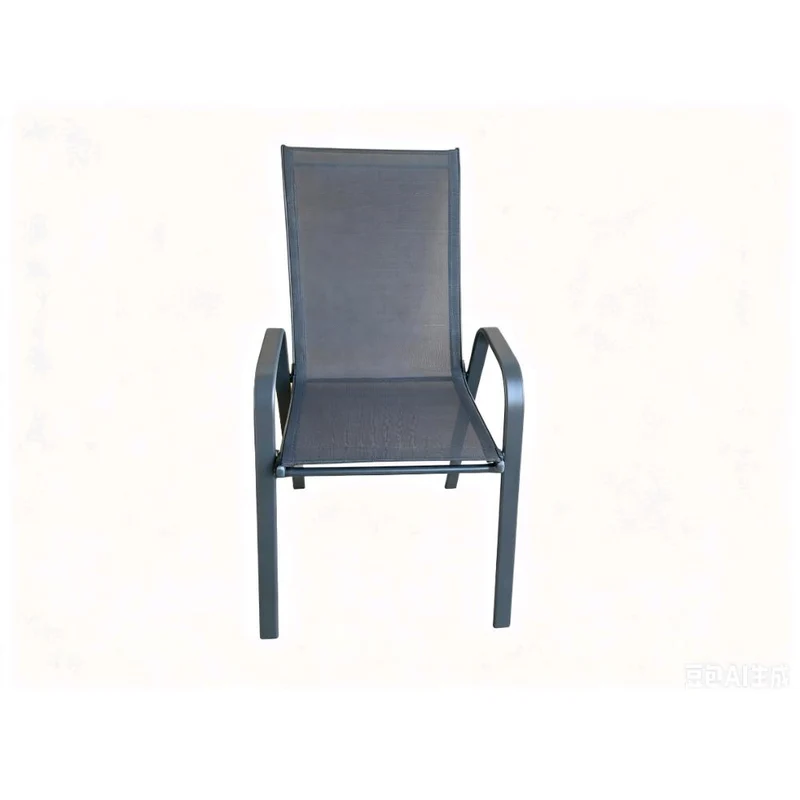 Set de 2 Sillas de Terraza Char, Gris, con Brazos y Patas de Metal