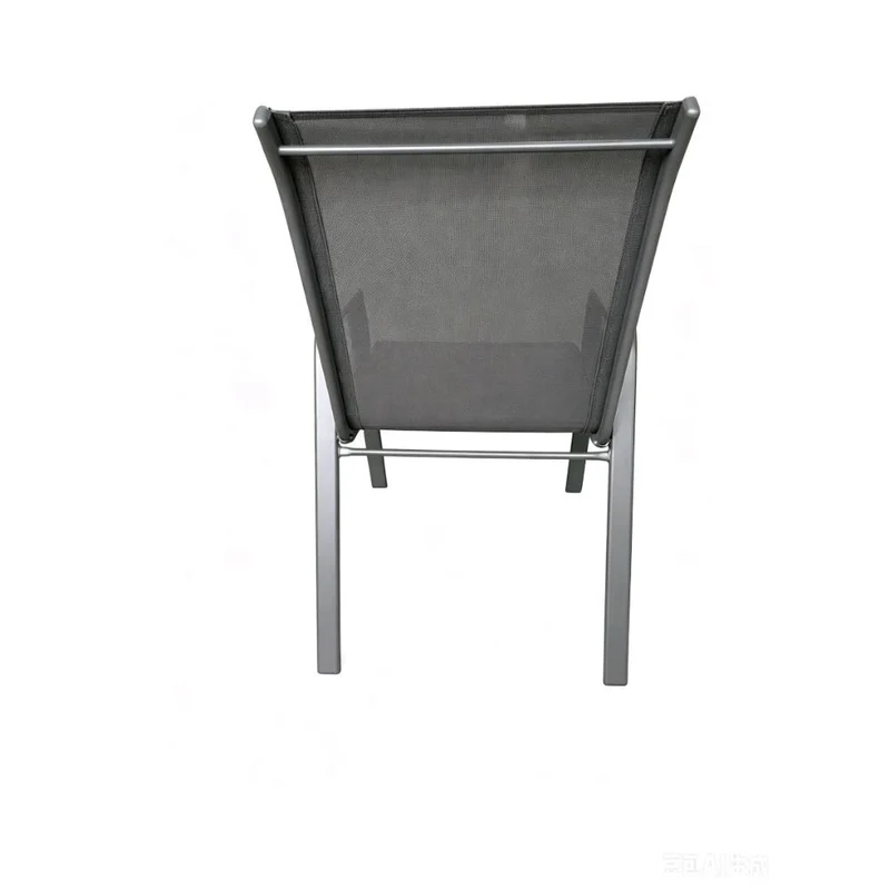 Set de 2 Sillas de Terraza Char, Gris, con Brazos y Patas de Metal