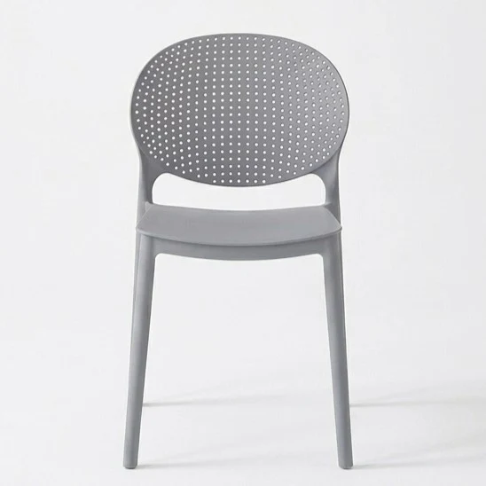 Set de 4 Sillas Florida, Color Gris Oscuro, con Espaldar y Diseño Moderno