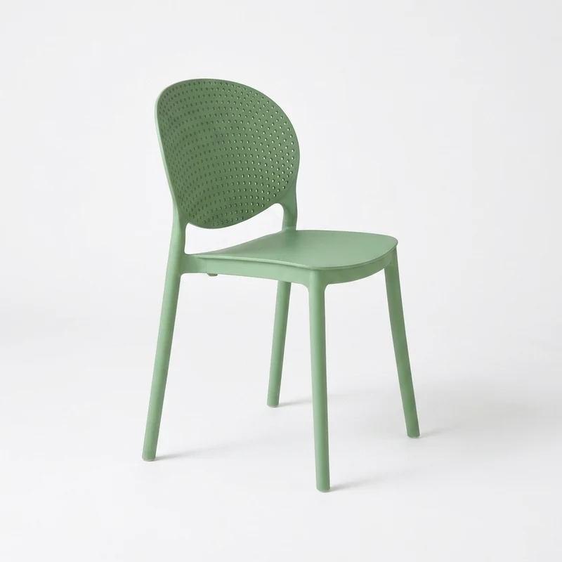 Set de 4 Sillas Florida, Color Verde, con Espaldar y Diseño Moderno