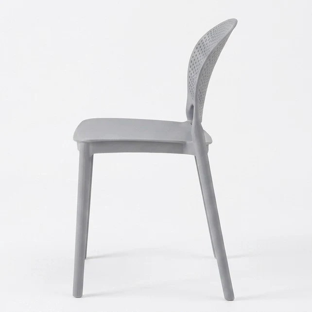 Set de 2 Sillas Florida, Color Gris Oscuro, con Espaldar y Diseño Moderno