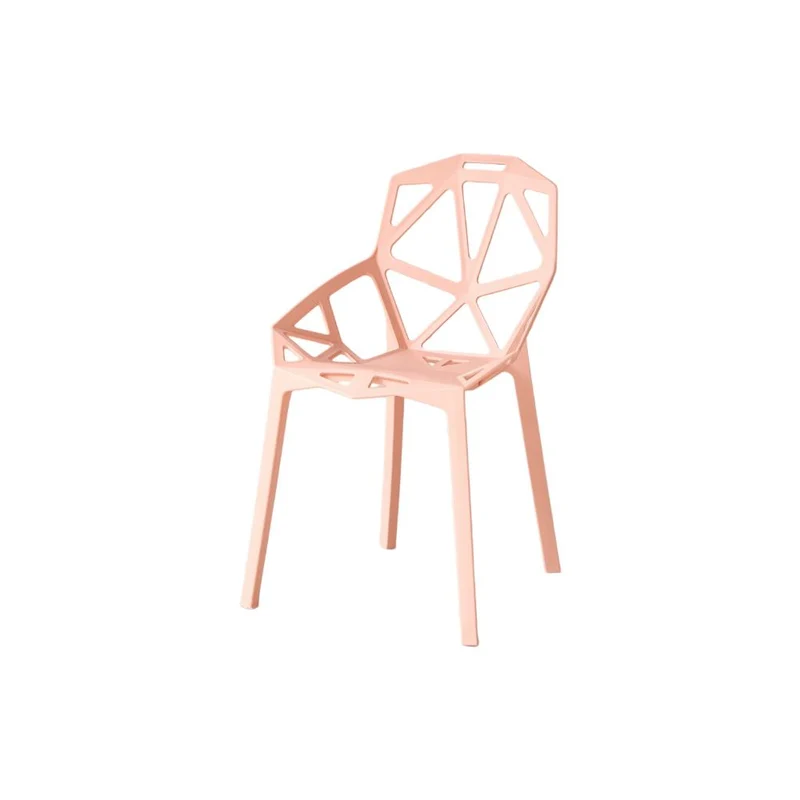 Set de 4 Sillas Roxy, Color Mandarina, con Espaldar y Diseño Moderno