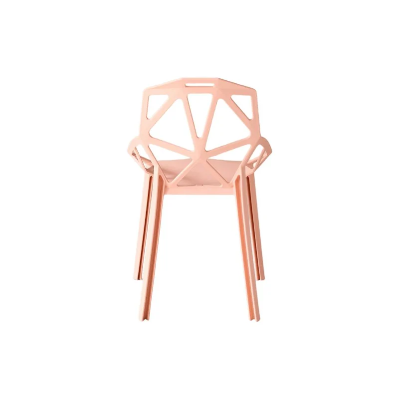Set de 4 Sillas Roxy, Color Mandarina, con Espaldar y Diseño Moderno