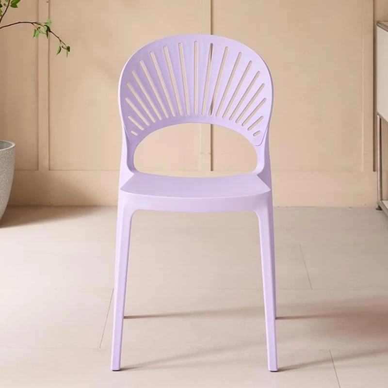 Set de 2 Sillas Paraíso, Color Lila, con Espaldar y Diseño Moderno
